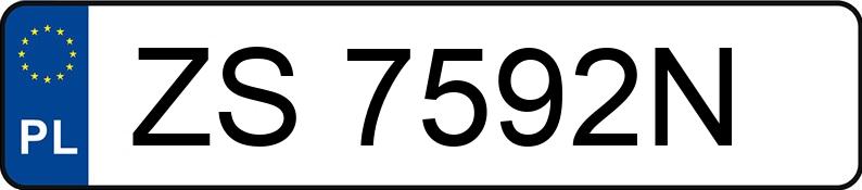 Numer rejestracyjny ZS 7592N posiada MITSUBISHI GALANT - ZS7592N