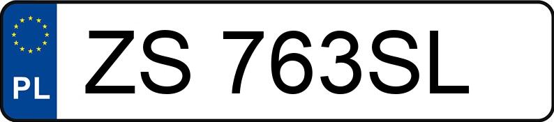 Numer rejestracyjny ZS 763SL posiada AUDI A7 SPORTBACK - ZS763SL