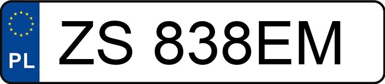 Numer rejestracyjny ZS 838EM posiada AUDI A4 - ZS838EM Numer rejestracyjny ZS 838EM posiada AUDI A4 - ZS838EM