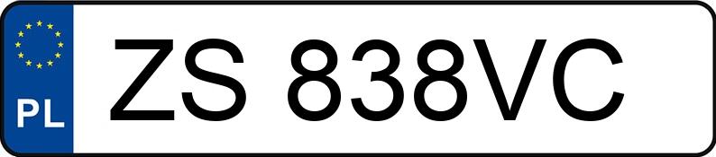 Numer rejestracyjny ZS 838VC posiada PORSCHE CAYENNE S - ZS838VC