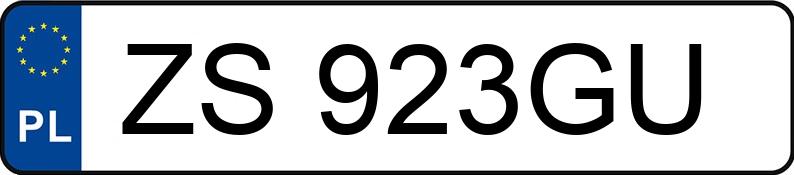 Numer rejestracyjny ZS 923GU posiada KIA SPORTAGE - ZS923GU