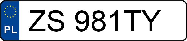 Numer rejestracyjny ZS 981TY posiada HYUNDAI TUCSON - ZS981TY