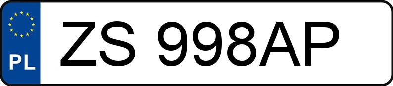 Numer rejestracyjny ZS 998AP posiada VOLKSWAGEN GOLF - ZS998AP Numer rejestracyjny ZS 998AP posiada VOLKSWAGEN GOLF - ZS998AP