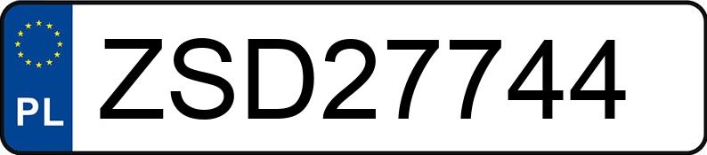 Numer rejestracyjny ZSD 27744 posiada VOLKSWAGEN Jetta 1.6 Kat. CL - ZSD27744