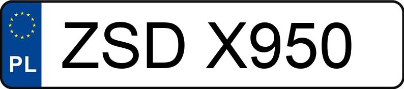 Numer rejestracyjny ZSD X950 posiada FORD Mondeo 2.0i MR`96 Trend - ZSDX950 Numer rejestracyjny ZSD X950 posiada FORD Mondeo 2.0i MR`96 Trend - ZSDX950