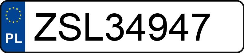 Pirat drogowy w pojeździe o numerach rejestracyjnych ZSL34947