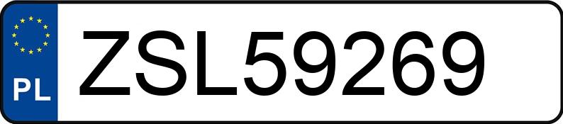 Numer rejestracyjny ZSL 59269 posiada VOLKSWAGEN PASSAT - ZSL59269