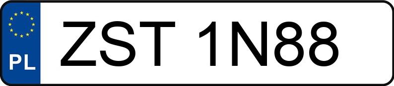Numer rejestracyjny ZST 1N88 posiada KAWASAKI Szosowe od 250 do 600 ccm ZZ-R 600 - ZST1N88