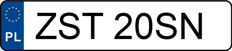 Numer rejestracyjny ZST 20SN posiada AUDI A4 - ZST20SN