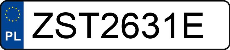 Numer rejestracyjny ZST 2631E posiada VOLKSWAGEN GOLF SPORTSVAN - ZST2631E