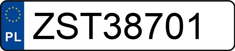 Numer rejestracyjny ZST 38701 posiada CHEVROLET TRANS SPORT - ZST38701