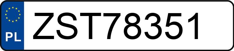 Numer rejestracyjny ZST 78351 posiada MITSUBISHI ASX - ZST78351
