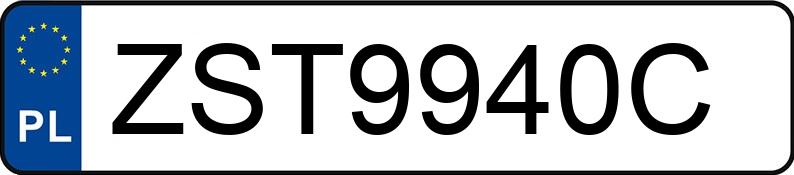 Numer rejestracyjny ZST 9940C posiada VOLKSWAGEN GOLF - ZST9940C