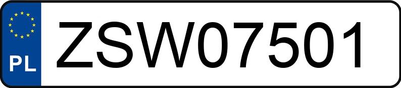 Numer rejestracyjny ZSW 07501 posiada RENAULT R 19 1.8 MR`93 RL - ZSW07501