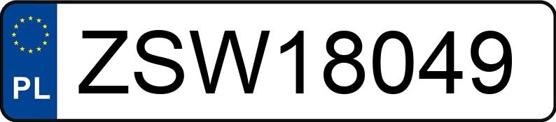 Numer rejestracyjny ZSW 18049 posiada MERCEDES-BENZ SLK 250 MR`11 E5 172 SLK 250 MR`11 E5 172 - ZSW18049