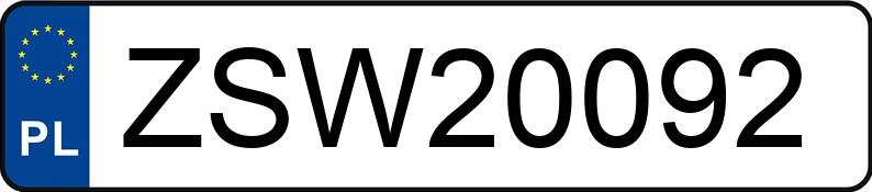 El número de registro ZSW 20092 tiene TOYOTA YARIS XP13M(A) - ZSW20092