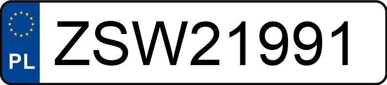 Numer rejestracyjny ZSW 21991 posiada FORD S-MAX - ZSW21991