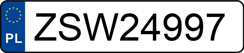 Numer rejestracyjny ZSW 24997 posiada FORD FIESTA - ZSW24997