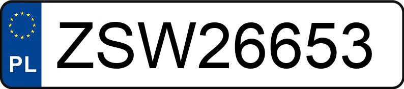 Numer rejestracyjny ZSW 26653 posiada AUDI A4 Avant 2.0 TDi DPF MR`05 E4 8E A4 Avant 2.0 TDi DPF MR`05 E4 8E - ZSW26653