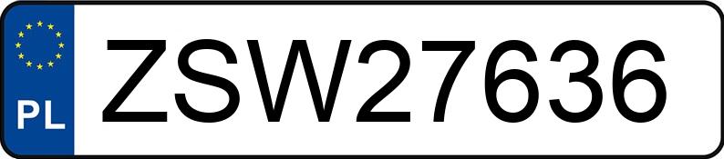 Registreringsnummeret ZSW 27636 har AUDI A4 2.0 TFSI Kat. MR`05 E4 8E A4 2.0 TFSI Kat. MR`05 E4 8E - ZSW27636