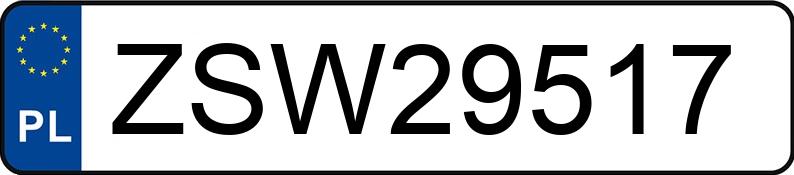 Numer rejestracyjny ZSW 29517 posiada AUDI A6 Avant 2.6 Kat. C4 Aut. - ZSW29517