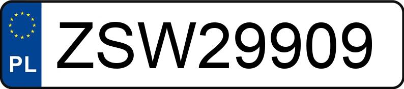 Numer rejestracyjny ZSW 29909 posiada MERCEDES-BENZ CLS 500 MR`11 E5 218 4Matic - ZSW29909