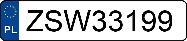Numer rejestracyjny ZSW 33199 posiada VOLKSWAGEN Golf VIII 2.0 TSI MR`20 E6d Style DSG - ZSW33199