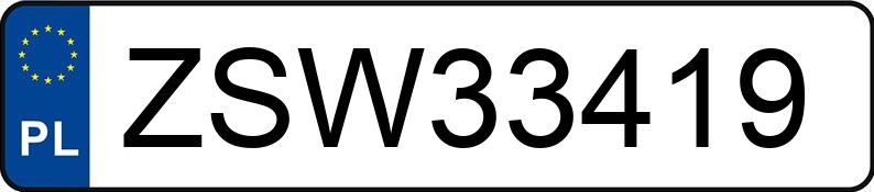 Numer rejestracyjny ZSW 33419 posiada BMW 318i MR`04 E4 E90 318i MR`04 E4 E90 - ZSW33419