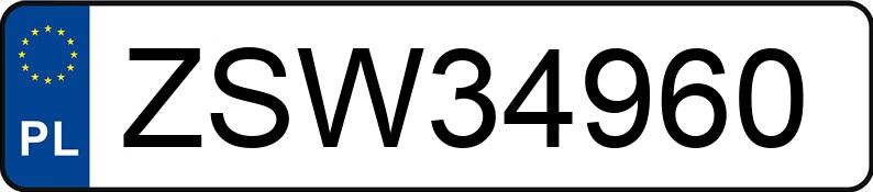 Numer rejestracyjny ZSW 34960 posiada MERCEDES-BENZ S 350 BlueTEC MR`13 E5 222 S 350 BlueTEC MR`13 E5 222 - ZSW34960