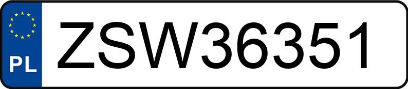 Numer rejestracyjny ZSW 36351 posiada AUDI A3 1.4 TFSI MR`09 E5 8P Ambiente - ZSW36351