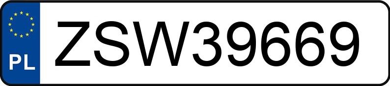 Numer rejestracyjny ZSW 39669 posiada FSO POLONEZ - ZSW39669