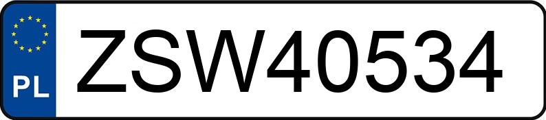 Numer rejestracyjny ZSW 40534 posiada MERCEDES-BENZ E 320 Kat. MR`02 E3 211 Classic - ZSW40534