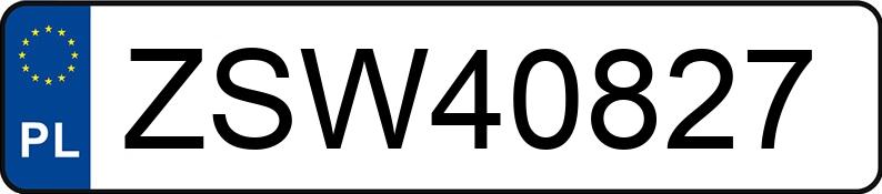 RegistreringsnummerZSW 40827 har VOLKSWAGEN Passat GP 2.0 MR`00 E3 Comfortline - ZSW40827