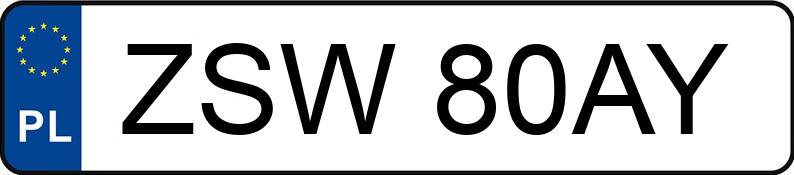 Numer rejestracyjny ZSW 80AY posiada YAMAHA Sportowe do 600 ccm YZF-R6 - ZSW80AY