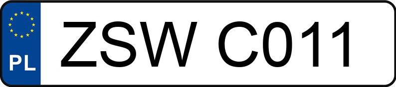 Numer rejestracyjny ZSW C011 posiada FORD ESCORT - ZSWC011 Numer rejestracyjny ZSW C011 posiada FORD ESCORT - ZSWC011
