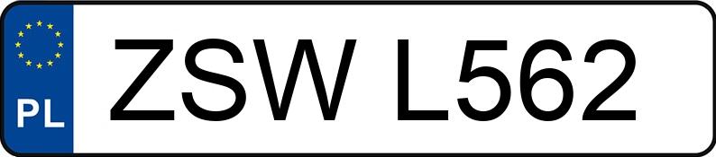 Numer rejestracyjny ZSW L562 posiada SAAB 9-5 2.0 MR`97 T S - ZSWL562