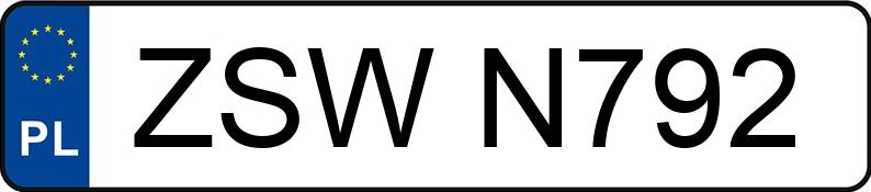 Numer rejestracyjny ZSW N792 posiada BMW 520i E34 520i E34 - ZSWN792