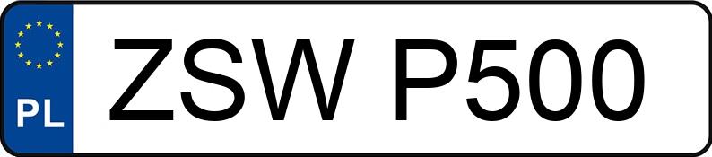 Numer rejestracyjny ZSW P500 posiada BMW 525 Diesel Kat. MR`01 E39 525 Diesel Kat. MR`01 E39 - ZSWP500