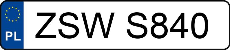 Numer rejestracyjny ZSW S840 posiada MERCEDES-BENZ 230 E KAT - ZSWS840