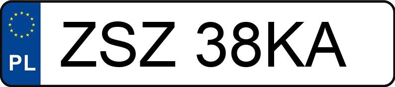 Numer rejestracyjny ZSZ 38KA posiada FORD FT 330 V184 2.4 TDE Kat. MR`00 E3 3.3t S - ZSZ38KA