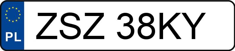 Numer rejestracyjny ZSZ 38KY posiada VOLKSWAGEN Golf III 1.9 TDI Kat. MR`91 GL - ZSZ38KY