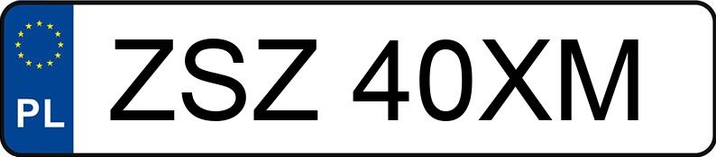Numer rejestracyjny ZSZ 40XM posiada AUDI A4 - ZSZ40XM