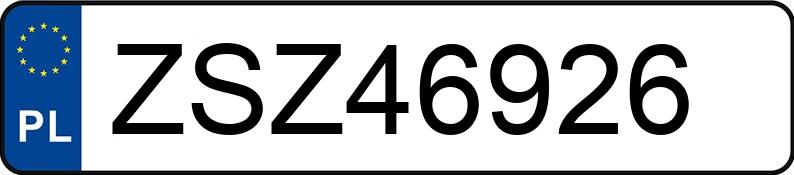 Numer rejestracyjny ZSZ 46926 posiada VOLKSWAGEN GOLF CABRIOLET - ZSZ46926