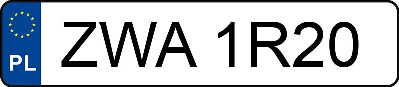 Numer rejestracyjny ZWA 1R20 posiada AUDI A6 2.4 Kat. C4 A6 2.4 Kat. C4 - ZWA1R20