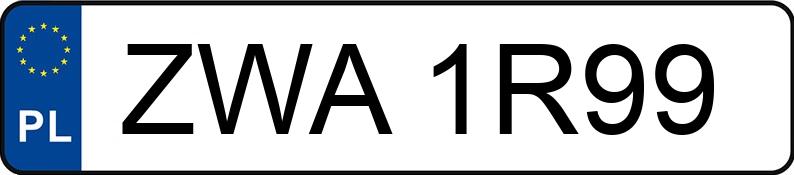 Numer rejestracyjny ZWA 1R99 posiada VOLKSWAGEN Golf V 1.9 TDi MR`03 E4 Trendline M6 - ZWA1R99