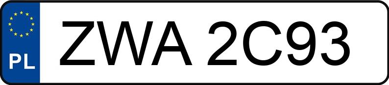 Numer rejestracyjny ZWA 2C93 posiada BMW 328 - ZWA2C93