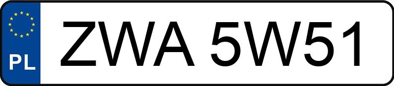 Numer rejestracyjny ZWA 5W51 posiada VOLKSWAGEN GOLF - ZWA5W51 Numer rejestracyjny ZWA 5W51 posiada VOLKSWAGEN GOLF - ZWA5W51