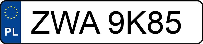 Numer rejestracyjny ZWA 9K85 posiada MAZDA MAZDA CX-3 - ZWA9K85