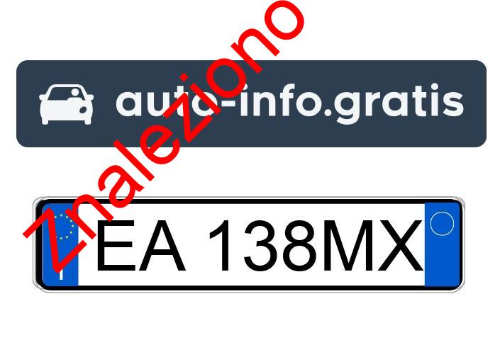 Znaleziono tablicę rejestracyjną o numerach EA138MX