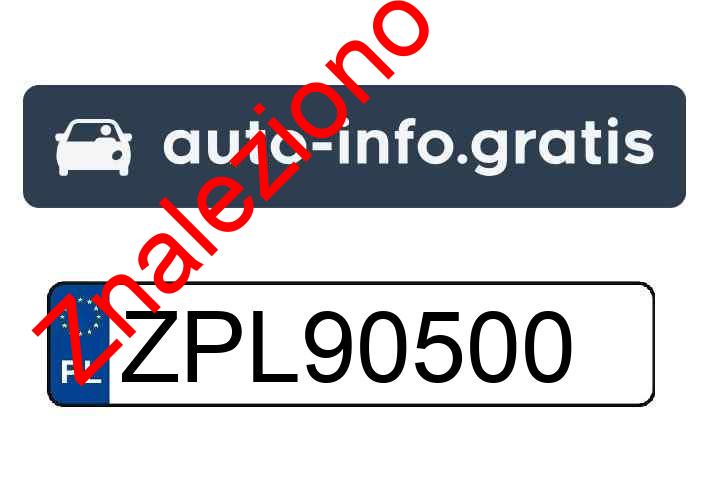 Znaleziono tablicę rejestracyjną o numerach ZPL90500